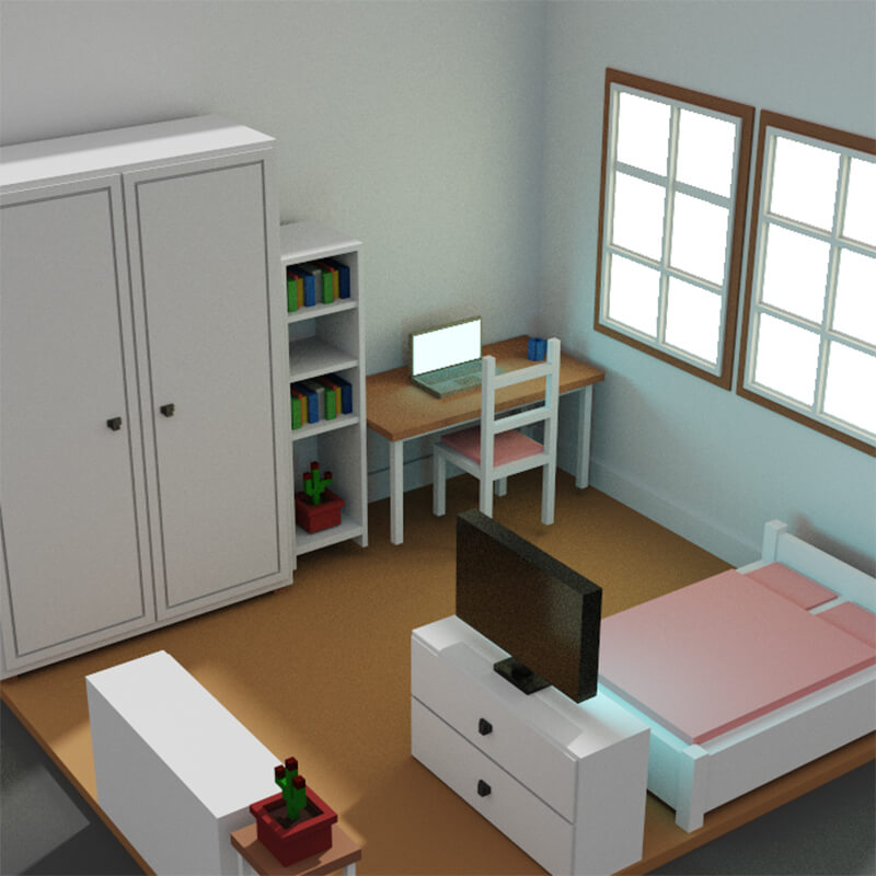 Ein Rendering aus MagicaVoxel