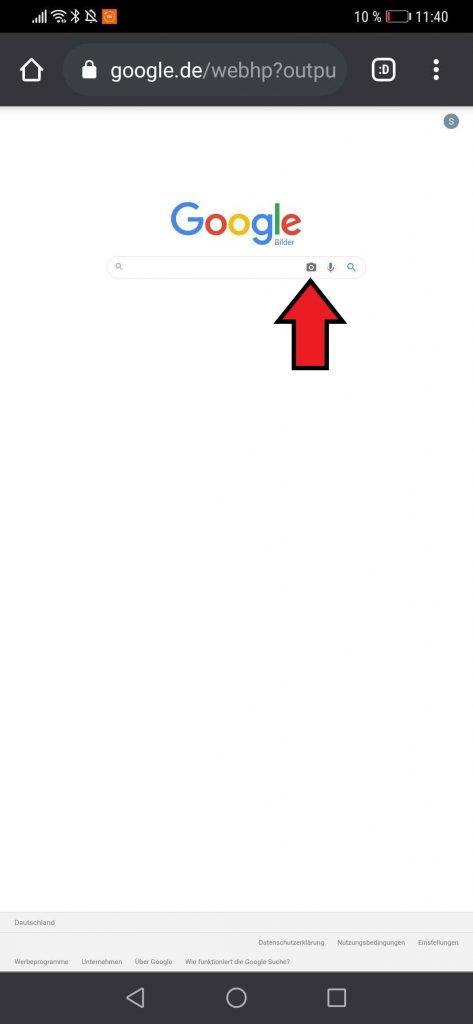 Umgekehrte Bildersuche auf dem Handy