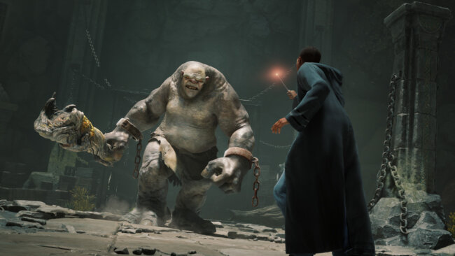 Der Kampf gegen einen großen Troll in Hogwarts Legacy