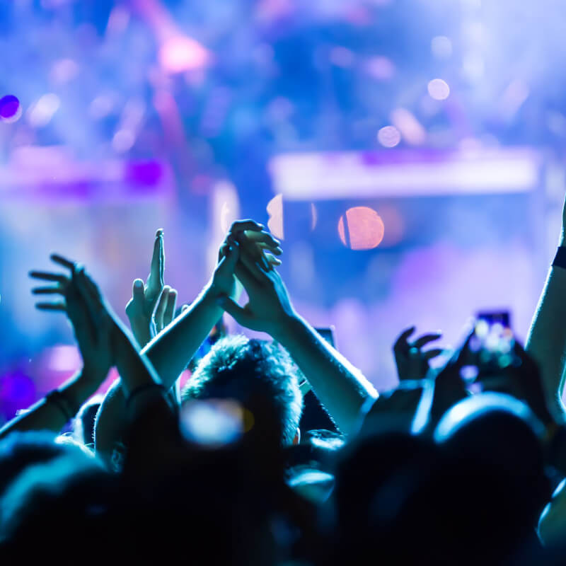 Begeistertes Livepublikum bei einem Konzert