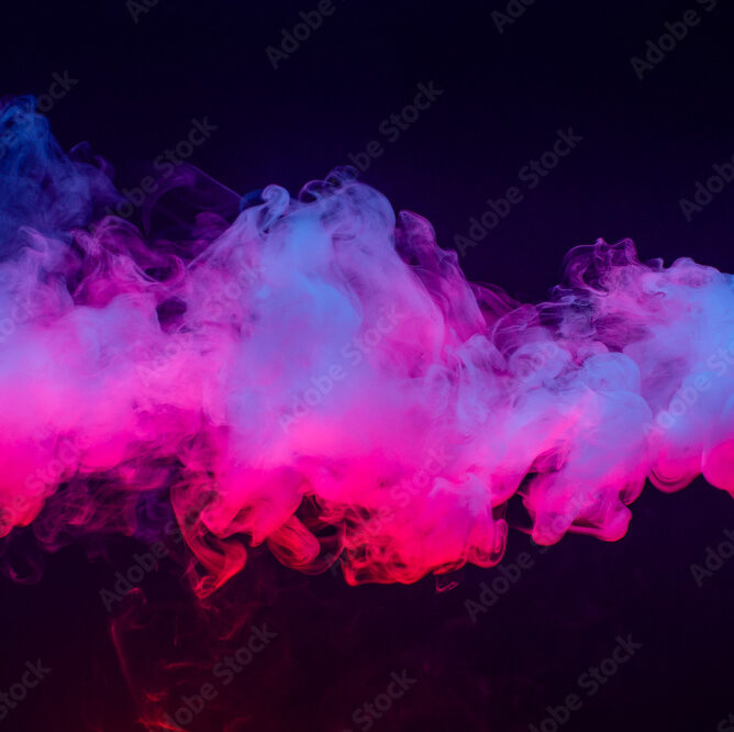 Wolke von E-Zigaretten Rauch