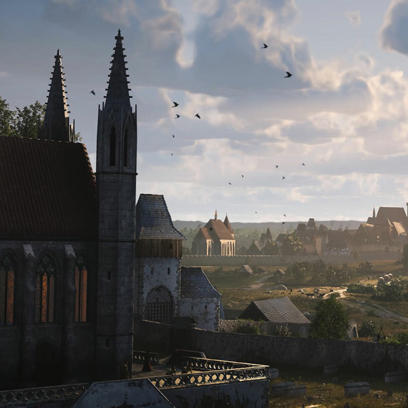 Ein Blick auf die Stadt Kuttenberg von einem Kloster aus.